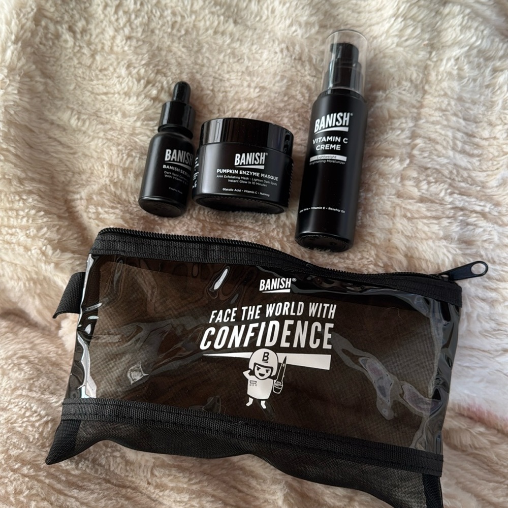 New Banish Skincare kit (serum mask and cream)